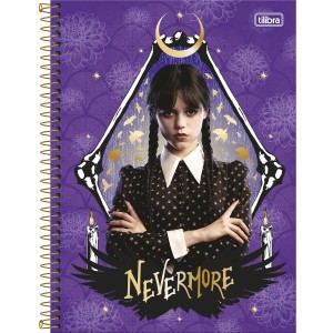 Caderno 1 Matéria Universitário Espiral Wandinha Tilibra Connect