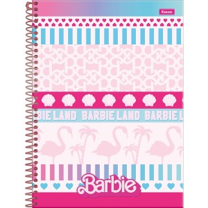 Caderno 1 Matéria Universitário Espiral Barbie - Foroni