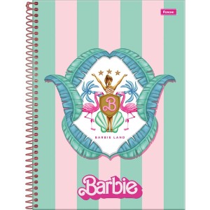 Caderno 1 Matéria Universitário Espiral Barbie - Foroni
