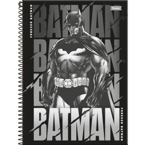 Caderno 10 Matérias Universitário Espiral Batman - Foroni