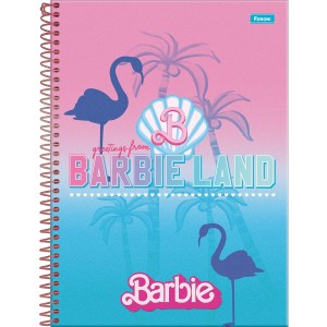Caderno 10 Matérias Universitário Espiral Barbie - Foroni