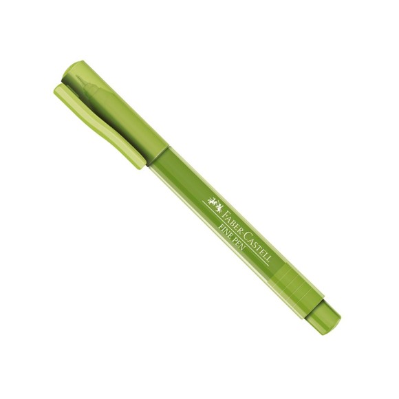 Caneta Fine Pen Verde Folha 0.4 - Faber-Castell
