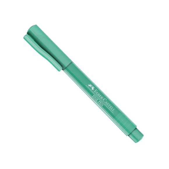 Caneta Fine Pen Verde Água 0.4 - Faber-Castell