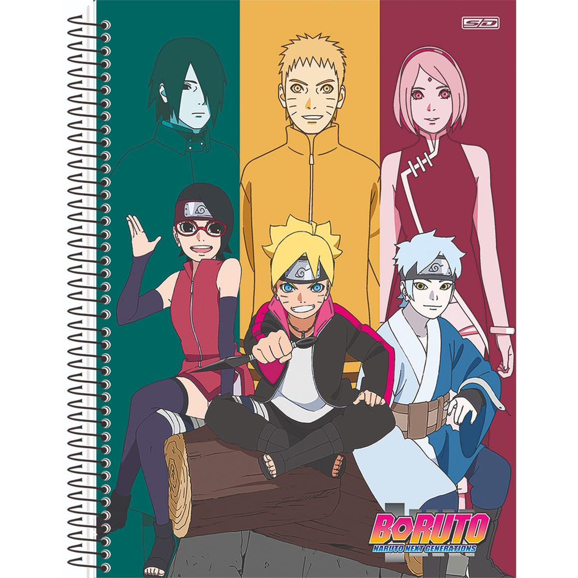 Caderno Universitário 1 Matéria Capa Dura Boruto 80 Folhas