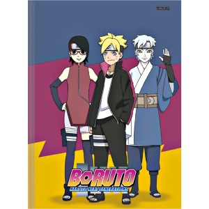 Caderno Brochura Universitário Capa Dura Boruto 80 folhas - São Domingos