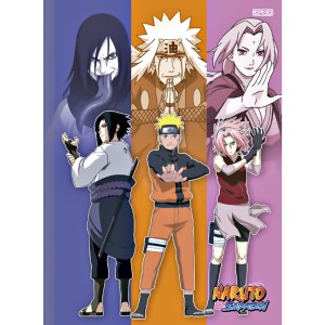 Caderno Brochura Universitário Capa Dura Naruto 80 folhas - São Domingos