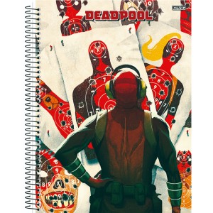 Caderno 1 Matéria Universitário Espiral Deadpool - São Domingos