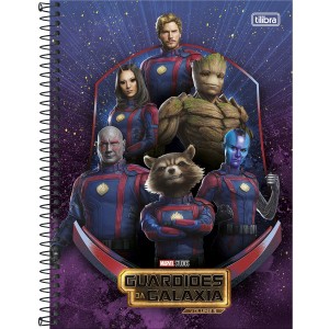 Caderno 10 Matérias Universitário Espiral Guardiões da Galáxia - Tilibra