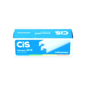 Grampos Galvanizados 26/8 - 5000 Unidades - Cis