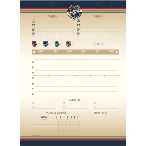 Caderno 1 Matéria Universitário Espiral Harry Potter - Jandaia