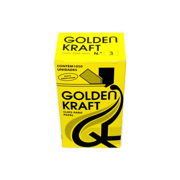 Clips Para Papel nº3 - 1050 Unidades - Golden Kraft