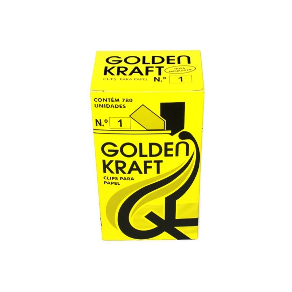 Clips Para Papel nº1 - 780 Unidades - Golden Kraft