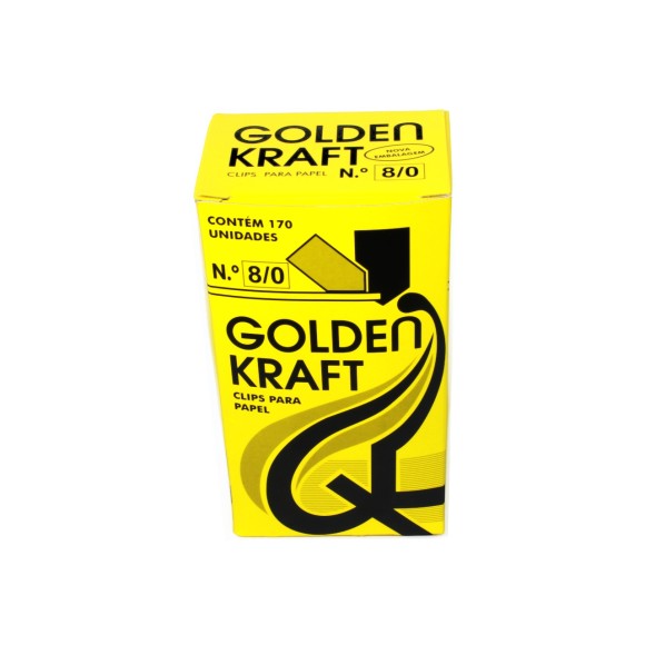 Clips Para Papel nº8/0 - 170 Unidades - Golden Kraft