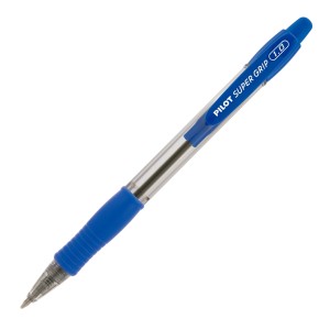 Caneta esferográfica Azul 1.0mm Super Grip Retrátil Kit com 4 Un. - Pilot