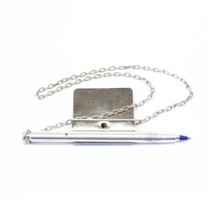 Caneta com Base Fixa Horizontal - Cromada