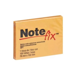 Bloco de Notas Auto-Adesivas Removíves Laranja - Note Fix