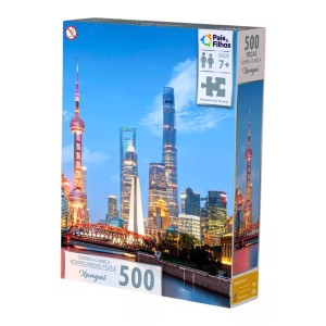 Quebra-cabeça 500 peças Xangai - Pais e Filhos