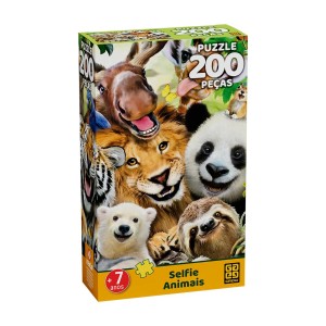 Quebra-cabeça 200 peças Selfie Animais - Grow
