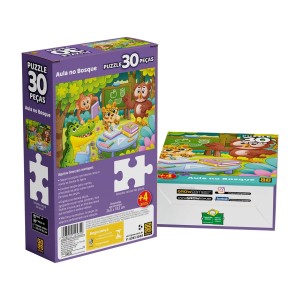 Quebra-cabeça 30 peças Aula no Bosque - Grow