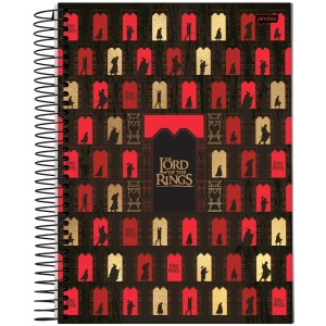 Caderno 10 Matérias Universitário Espiral Senhor dos Anéis - Jandaia
