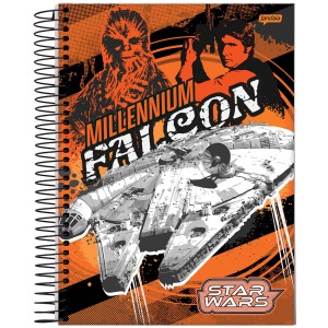 Caderno 1 Matéria Universitário Espiral Star Wars - Jandaia