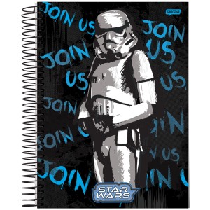 Caderno 1 Matéria Universitário Espiral Star Wars - Jandaia