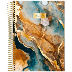 Caderno 1 Matéria Universitário Espiral Marble - Jandaia