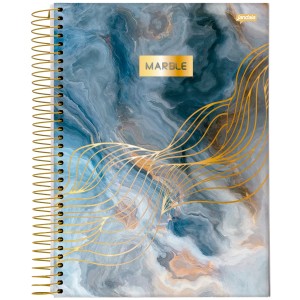 Caderno 1 Matéria Universitário Espiral Marble - Jandaia
