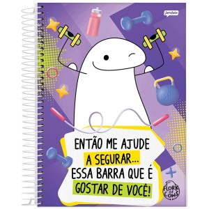 Caderno 1 Matéria Universitário Espiral Flork - Jandaia