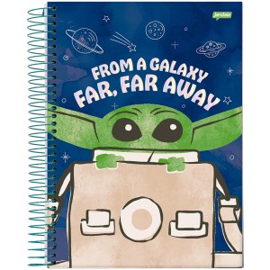 Caderno 1 Matéria Universitário Espiral Grogu - Jandaia