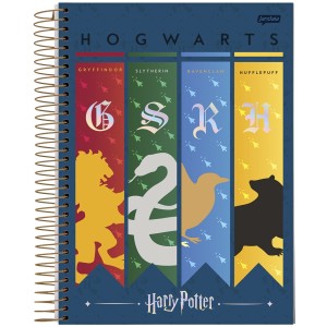 Caderno 10 Matérias Universitário Espiral Harry Potter - Jandaia