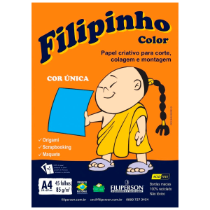 Papel Criativo Filipinho Color - Azul - A4