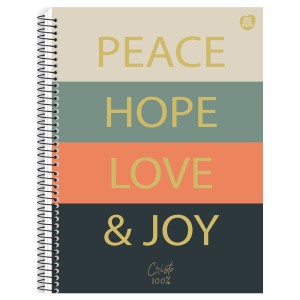 Caderno 1 Matéria Universitário Espiral Cristo 100% - Animativa