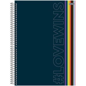 Caderno 1 Matéria Universitário Espiral #LoveWins - São Domingos