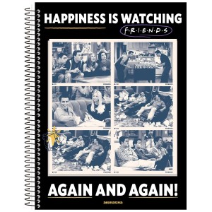 Caderno 1 Matéria Universitário Espiral Friends - Animativa