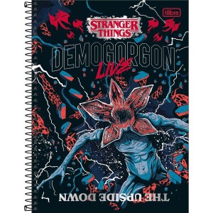Caderno 10 Matérias Universitário Espiral Stranger Things Connect - Tilibra