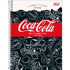 Caderno 1 Matéria Universitário Espiral Coca-Cola - Tilibra