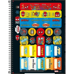 Caderno 1 Matéria Universitário Espiral Spider-Man Fit - Tilibra