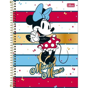 Caderno 10 Matérias Universitário Espiral Minnie Mouse - Tilibra
