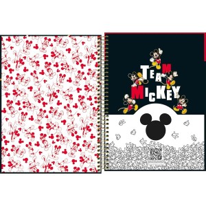Caderno 10 matérias Universitário Espiral Mickey - Tilibra