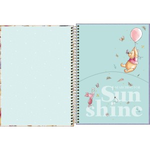 Caderno 10 matérias Universitário Espiral Pooh Connect - Tilibra