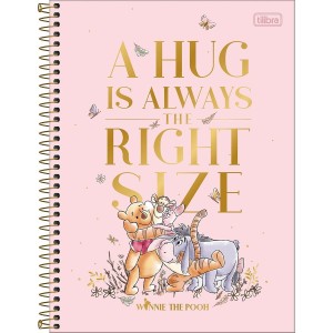 Caderno 10 matérias Universitário Espiral Pooh Connect - Tilibra