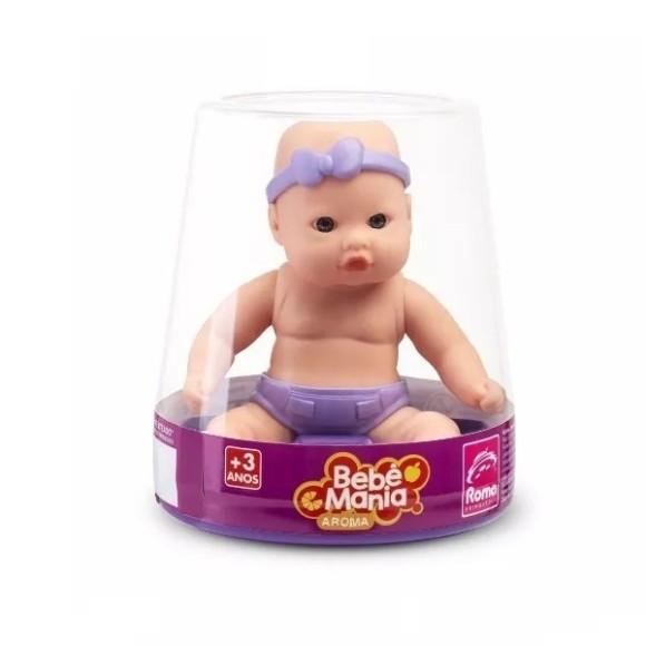 Boneca Bebê Mania Aroma - Uva - Roma Brinquedos