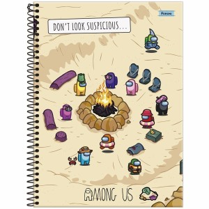 Caderno 1 Matéria Universitário Espiral Among Us - Foroni
