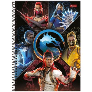Caderno 1 Matéria Universitário Espiral Mortal Kombat - Foroni