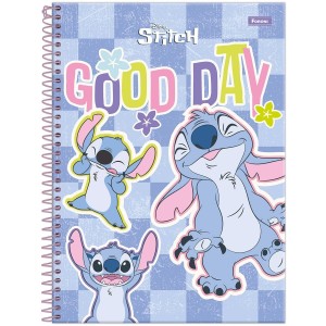 Caderno 1 Matéria Universitário Espiral Stitch - Foroni