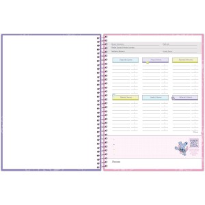 Caderno 1 Matéria Universitário Espiral Stitch - Foroni