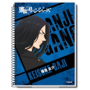 Caderno 10 Matérias Universitário Espiral Tokyo Revengers - Credeal