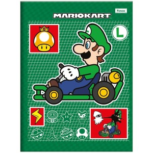 Caderno Brochurão Capa Dura Super Mario 80 Folhas - Foroni