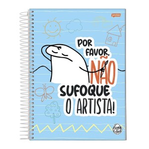 Caderno 10 Matérias Universitário Espiral Flork Não Sufoque o Artista - Jandaia
